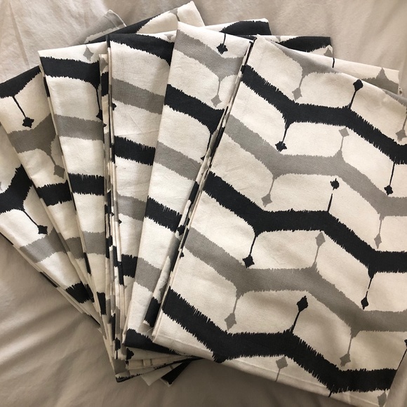 West Elm Other - West Elm Cotton Canvas Chevron Window Panel Ivory/Slate